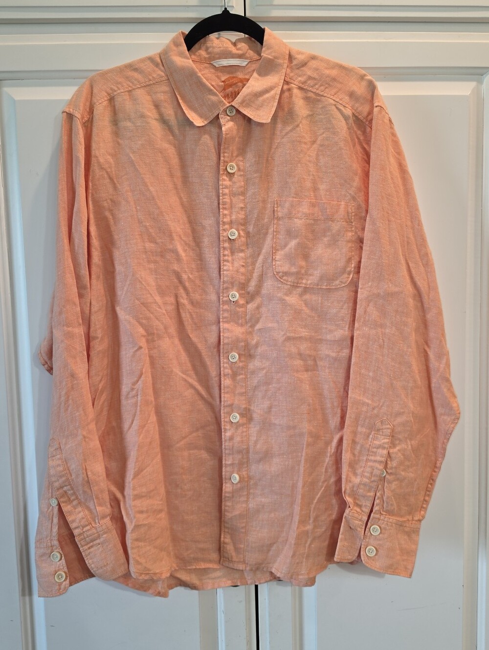Tommy Bahama Relax XL Long-Sleeve Button-Up Shirt in Peach